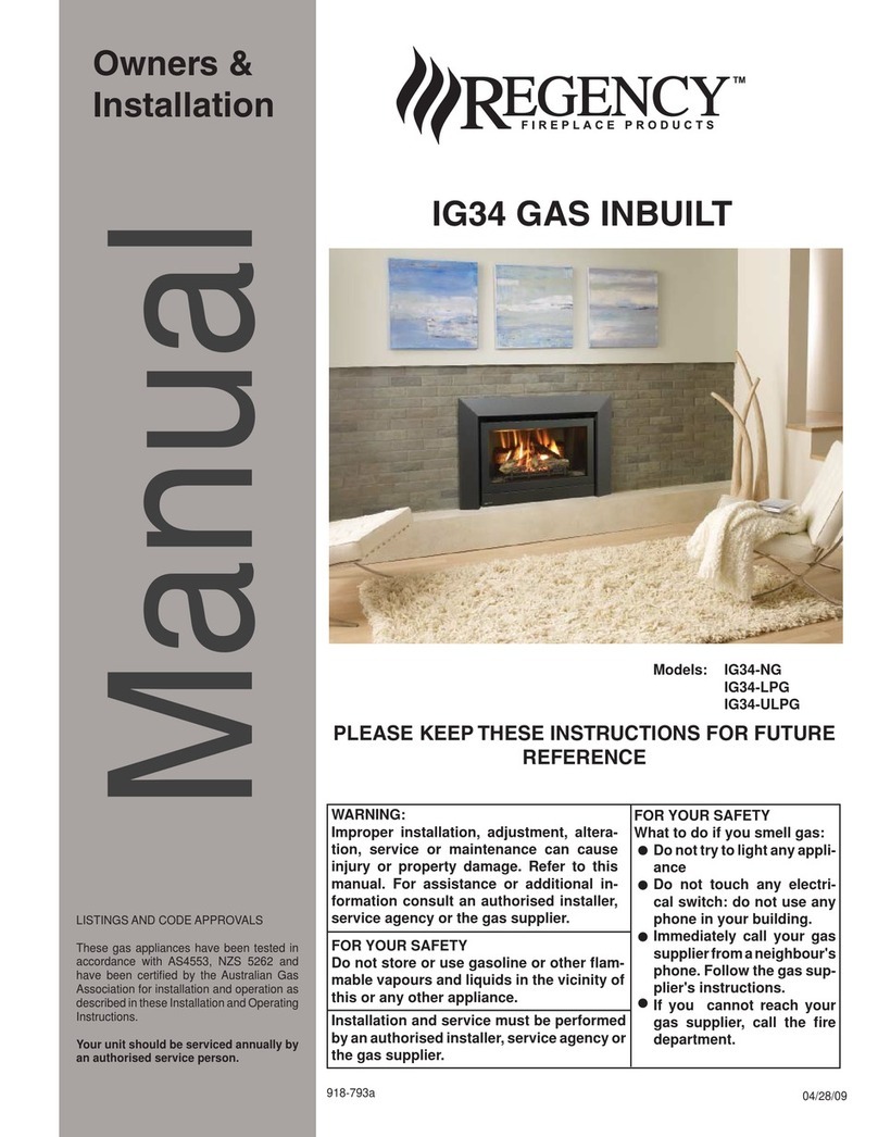 Regency IG34-LPG Quick start guide