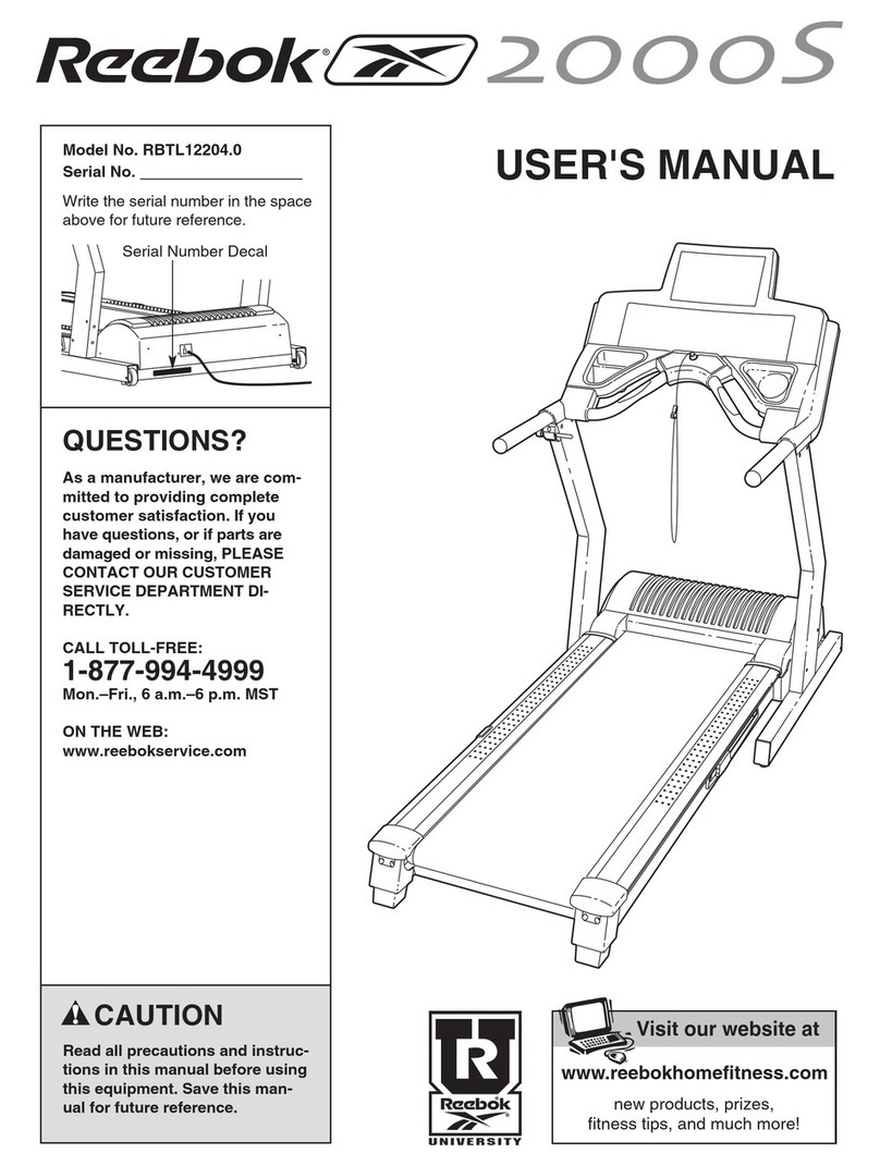 Reebok 2000S RBTL12204.0 user manual