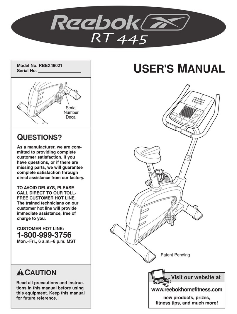 Reebok RT 445 RBEX49021 User manual