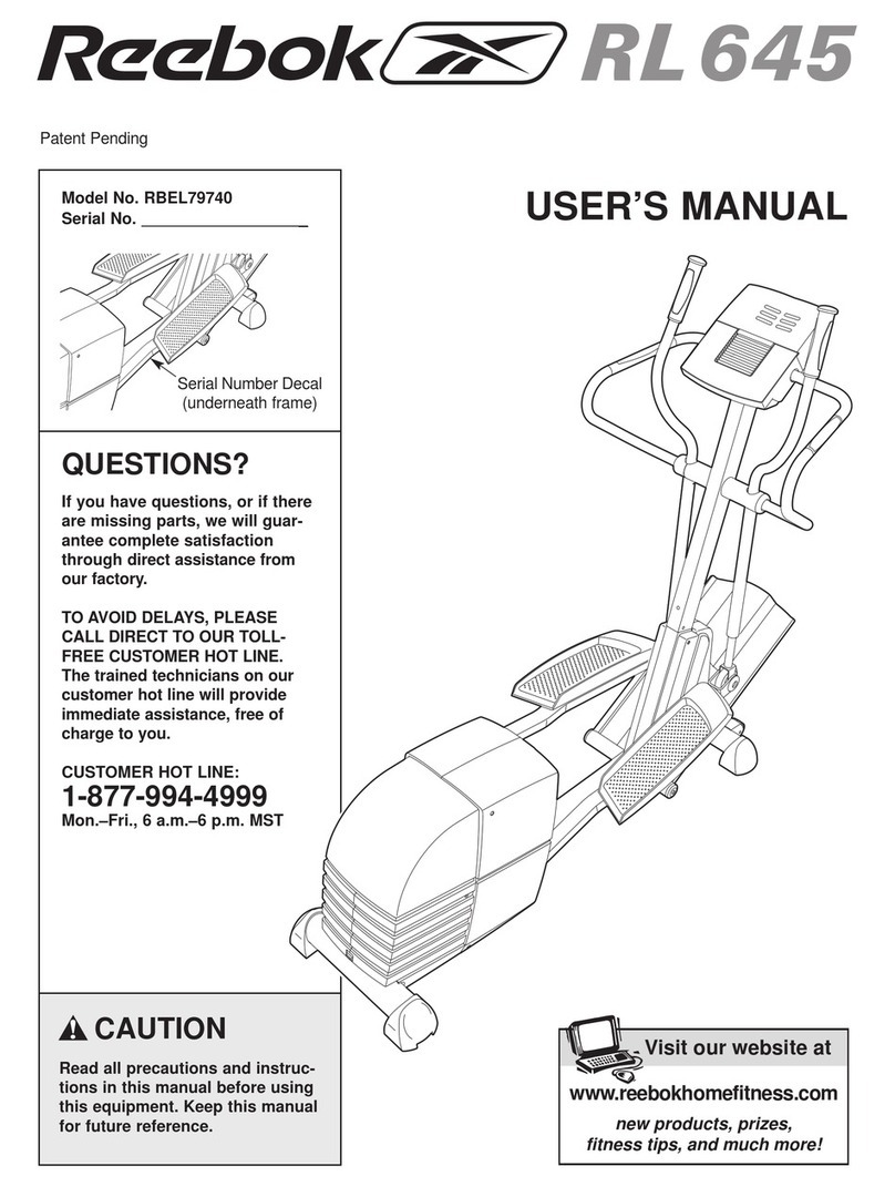 Reebok RL 645 RBEL79740 User manual