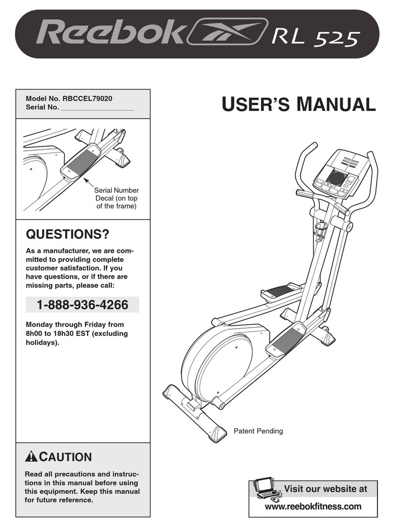 Reebok RL 525 RBCCEL79020 User manual