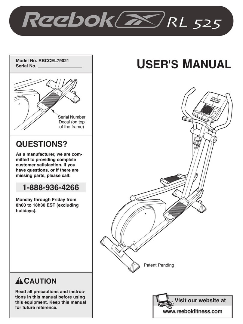 Reebok RL 525 RBCCEL79021 User manual