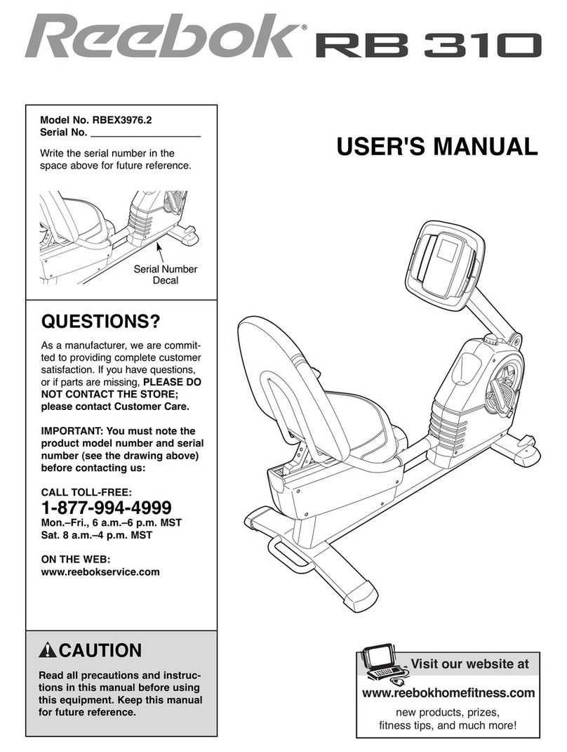 Reebok RBEX3976.2 User manual