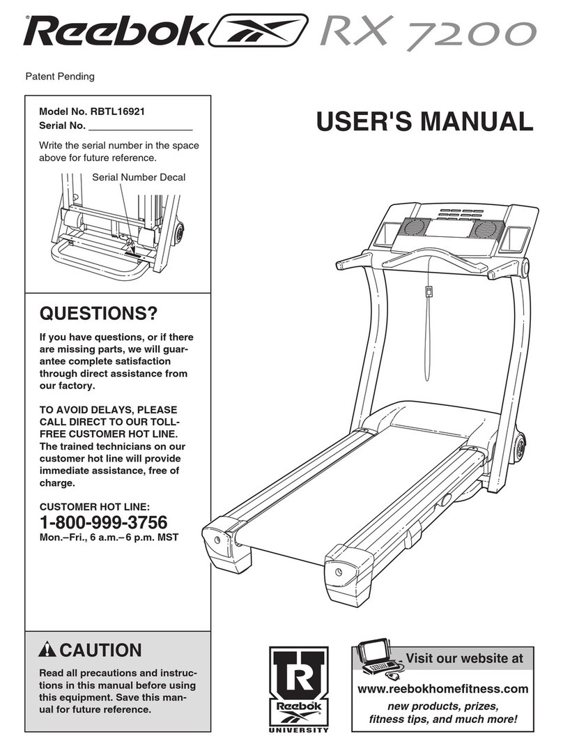Reebok RBTL16921 User manual