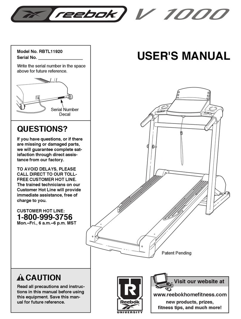 Reebok RBTL11920 user manual