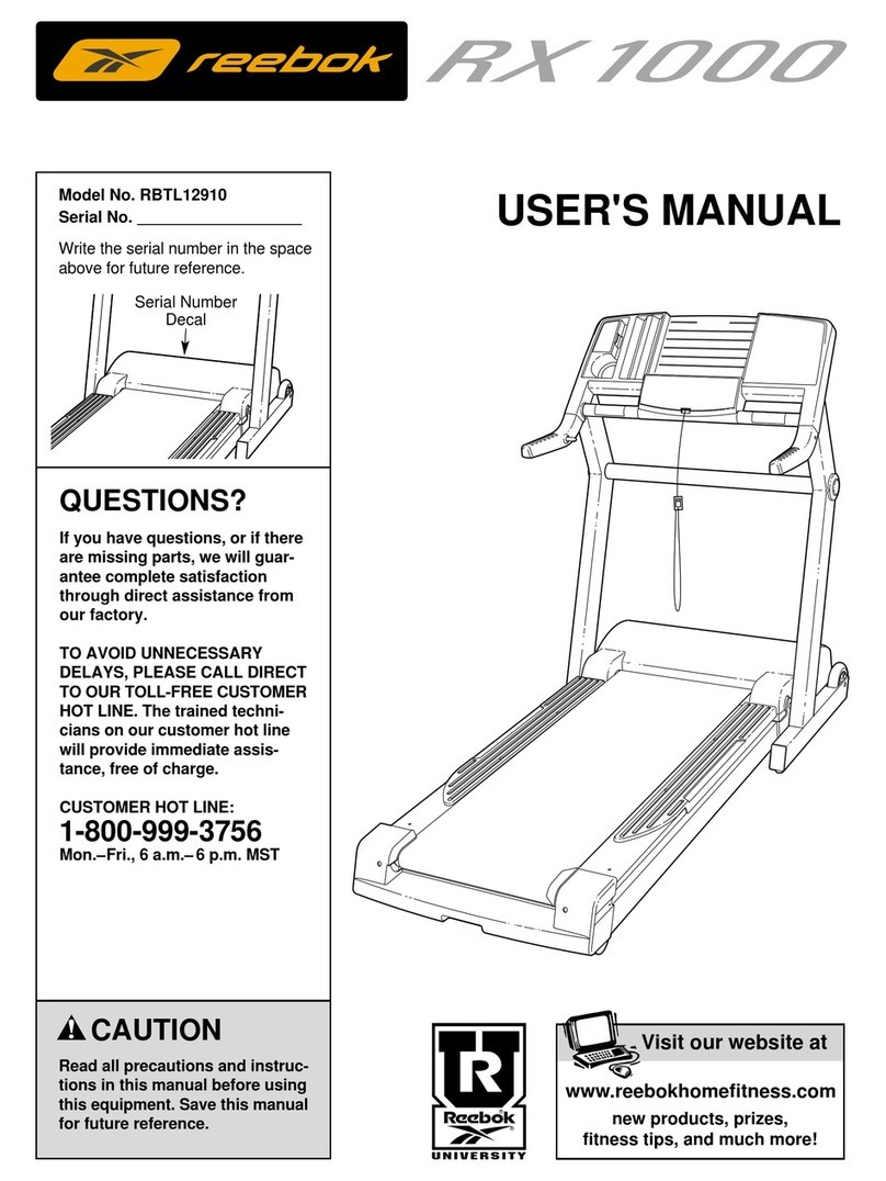Reebok RBTL12910 user manual