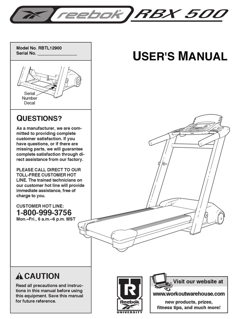 Reebok RBX 500 User manual
