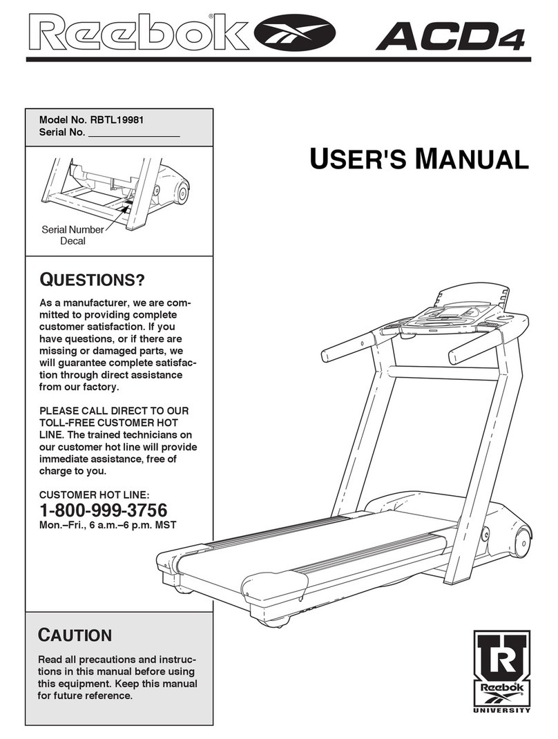 Reebok ACD 4 RBTL19981 user manual
