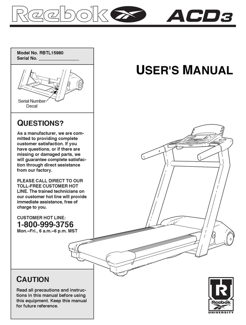 Reebok ACD3 RBTL15980 user manual