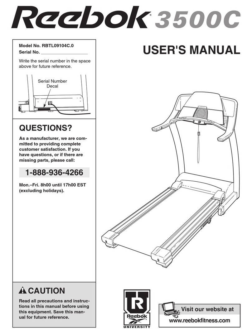 Reebok 3500C RBTL09104C.0 User manual