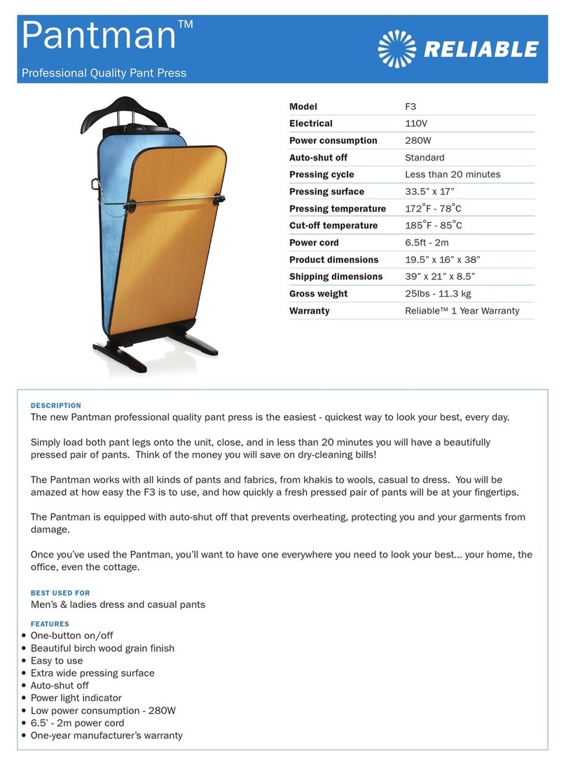 Reliable F3 Specification sheet