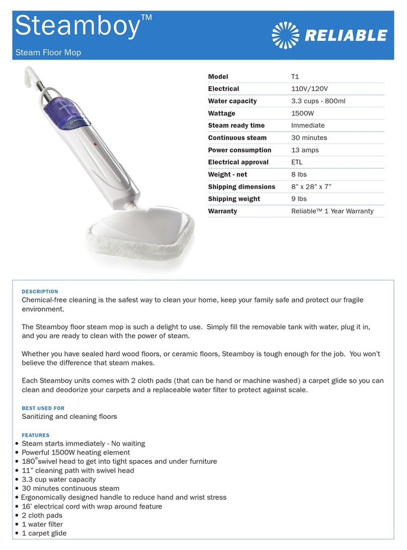 Reliable Steamboy T1 Specification sheet