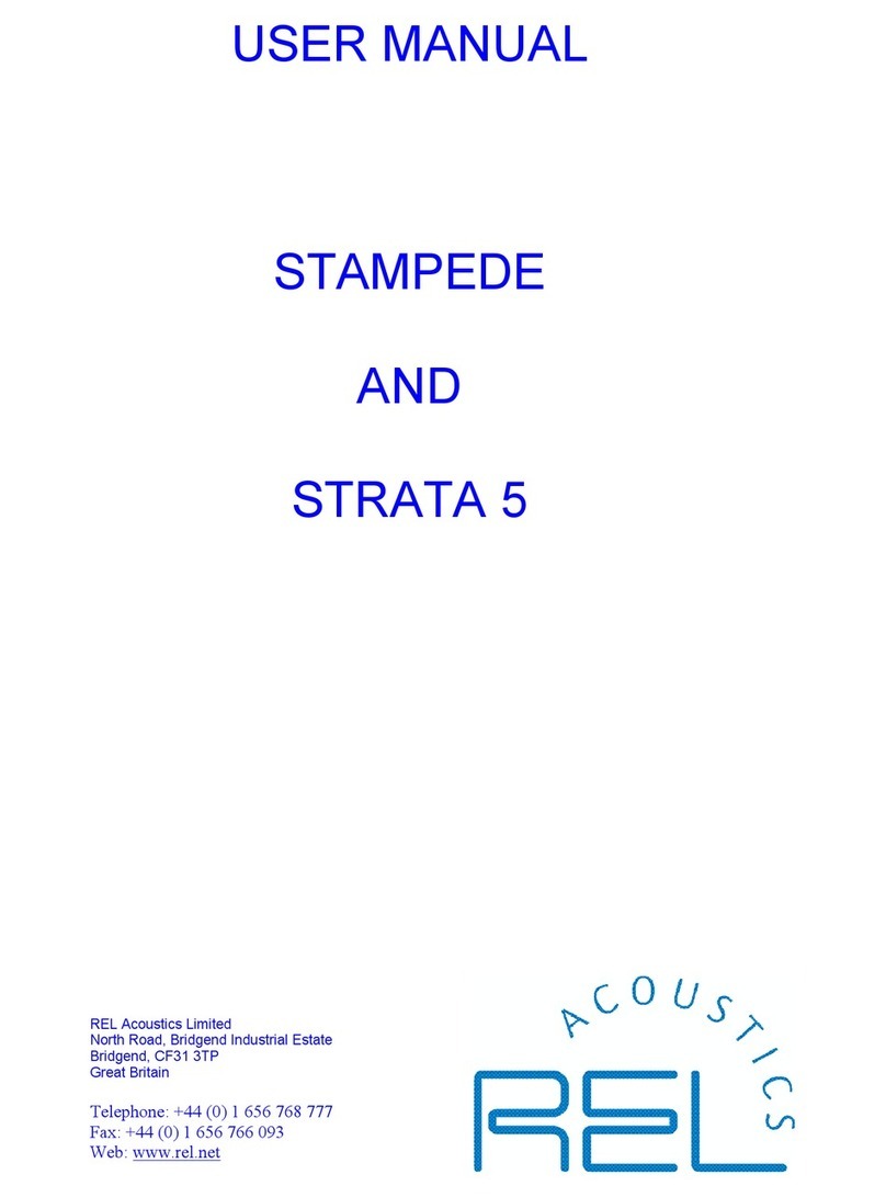 REL Acoustics Stampede user manual