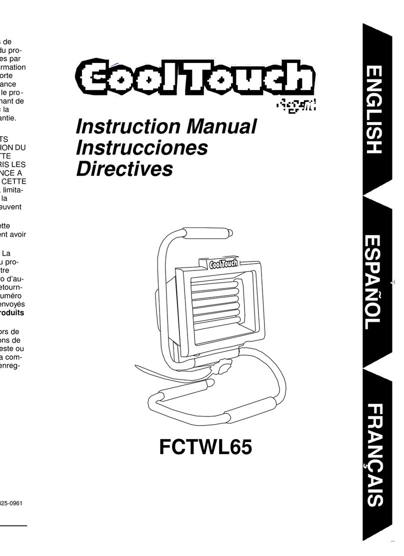 Regent CoolTouch FCTWL65 instruction manual