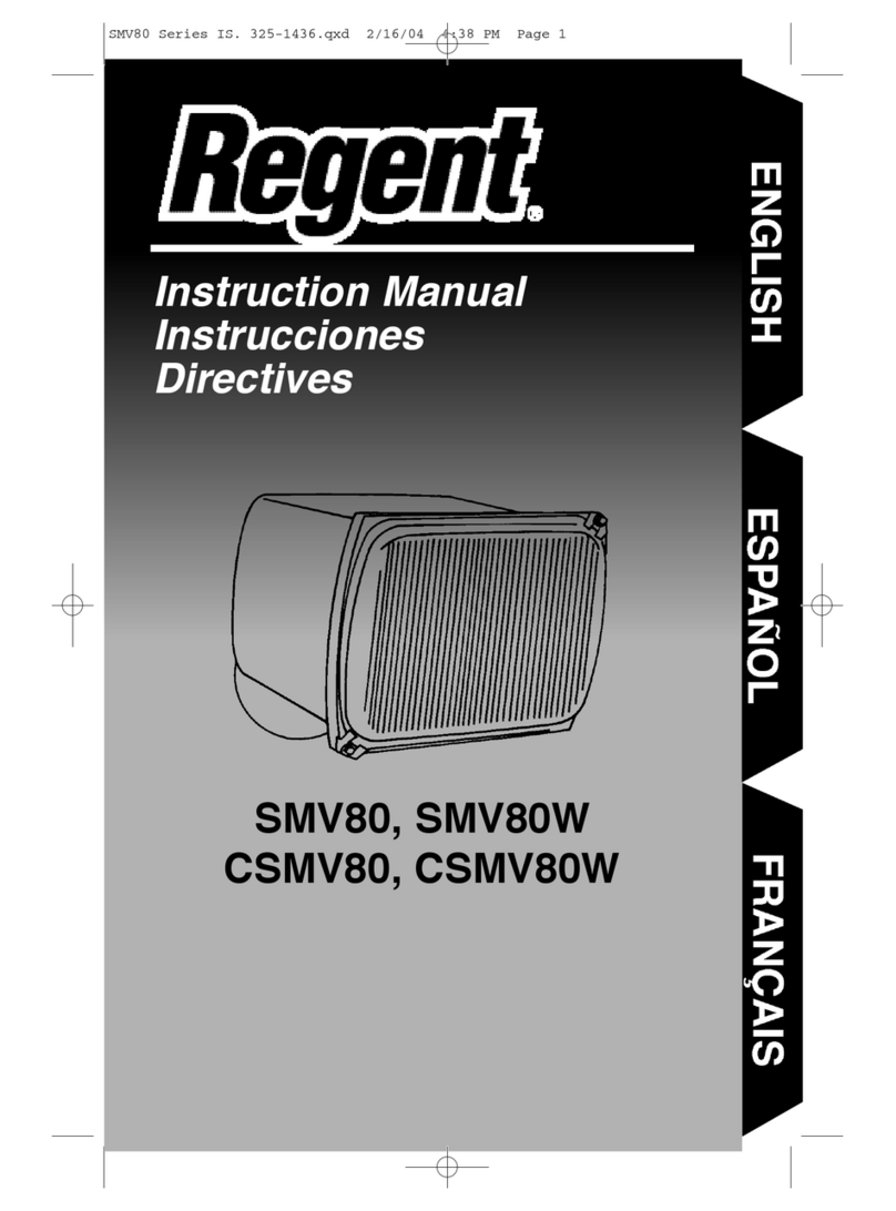 Regent CSMV80W User manual