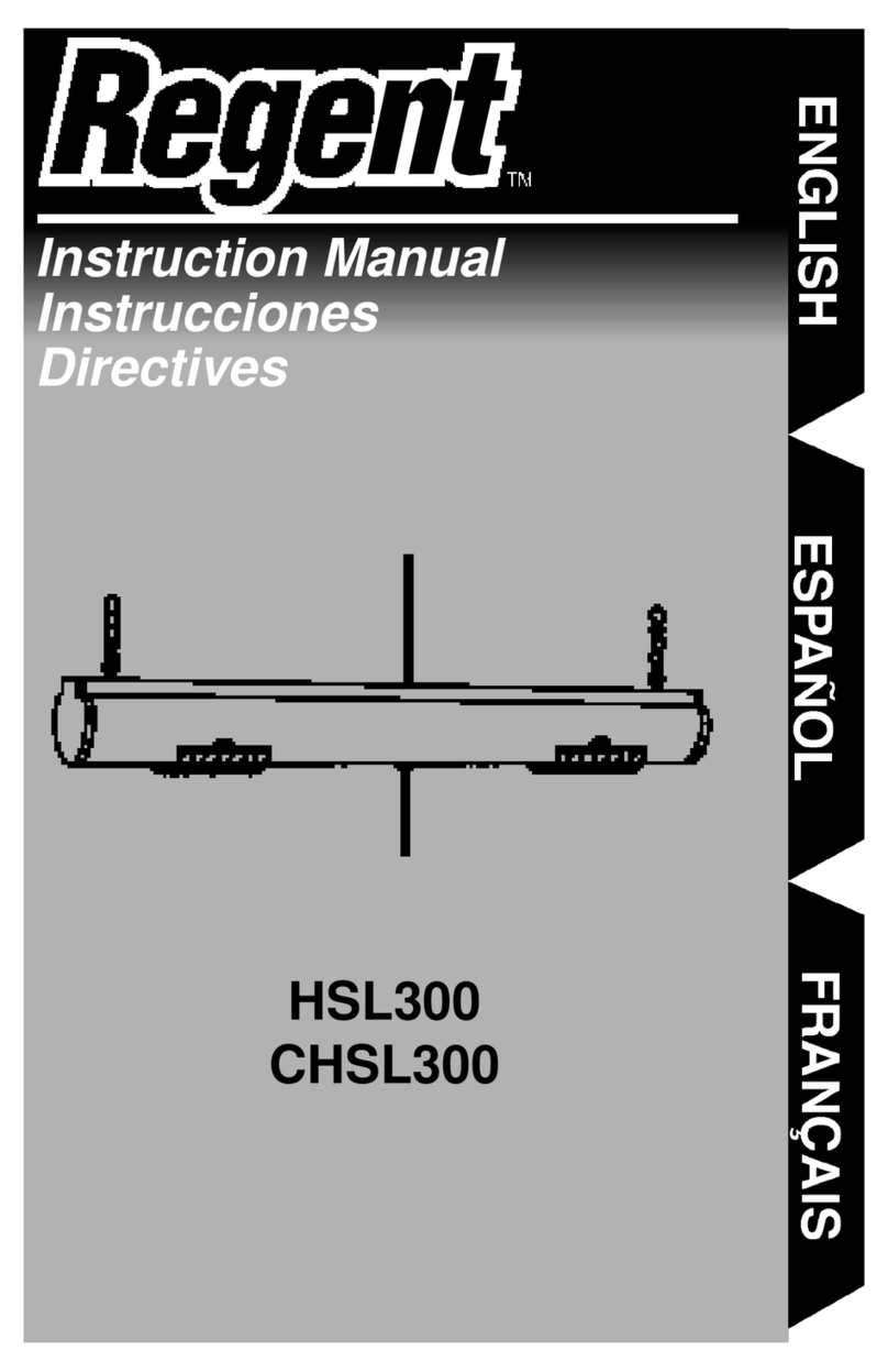 Regent CHSL300 instruction manual