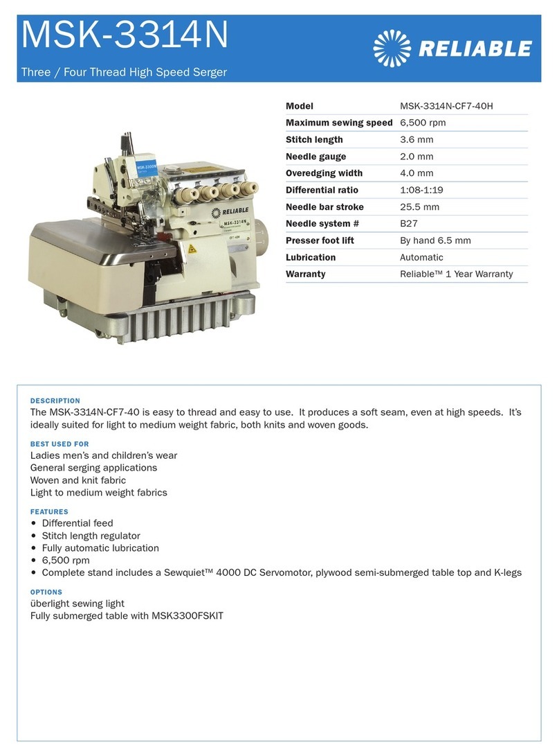 Reliable MSK-3314N-CF7-40H User manual Reliable MSK-3314N-CF7-40H User manual