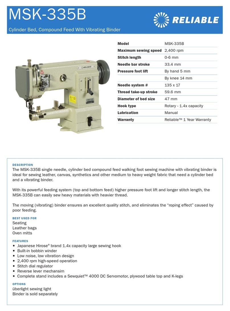 Reliable MSK-335B User manual Reliable MSK-335B User manual