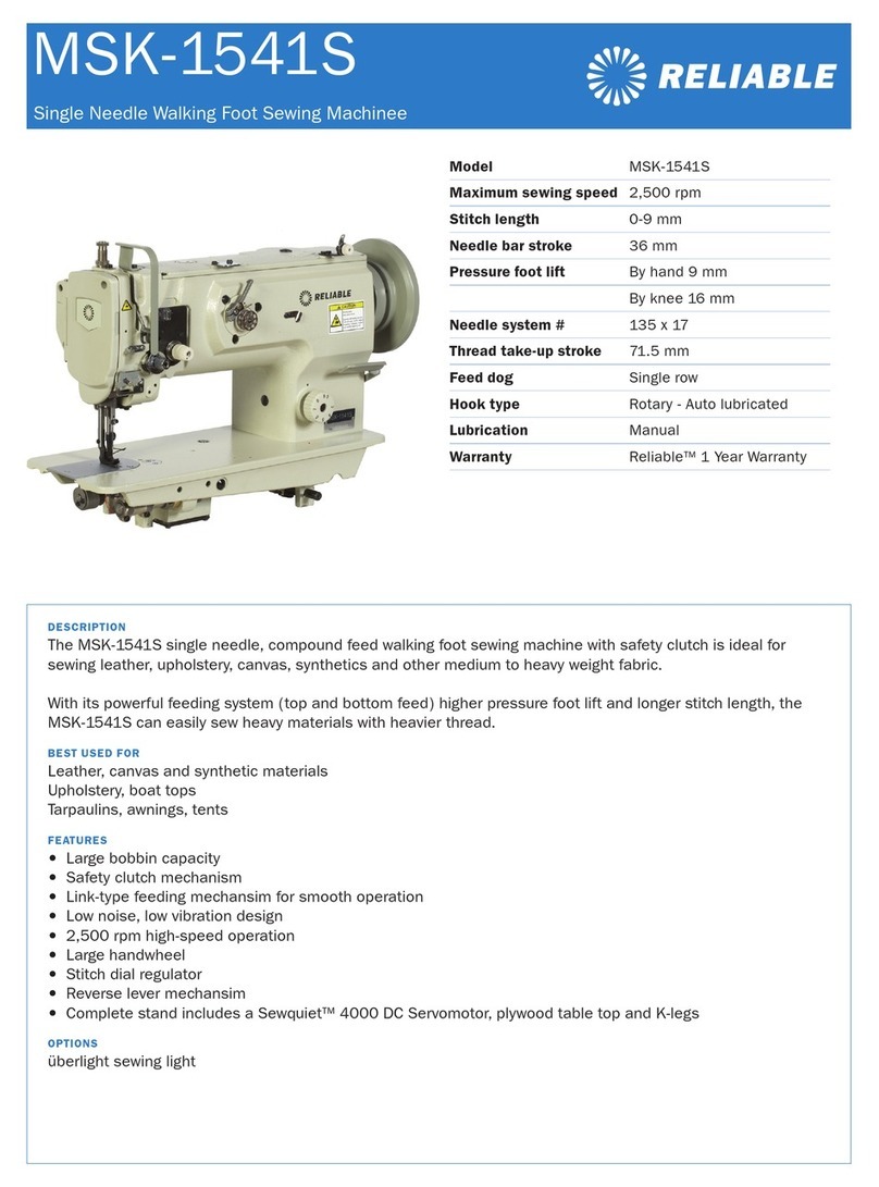 Reliable MSK-1541S User manual Reliable MSK-1541S User manual
