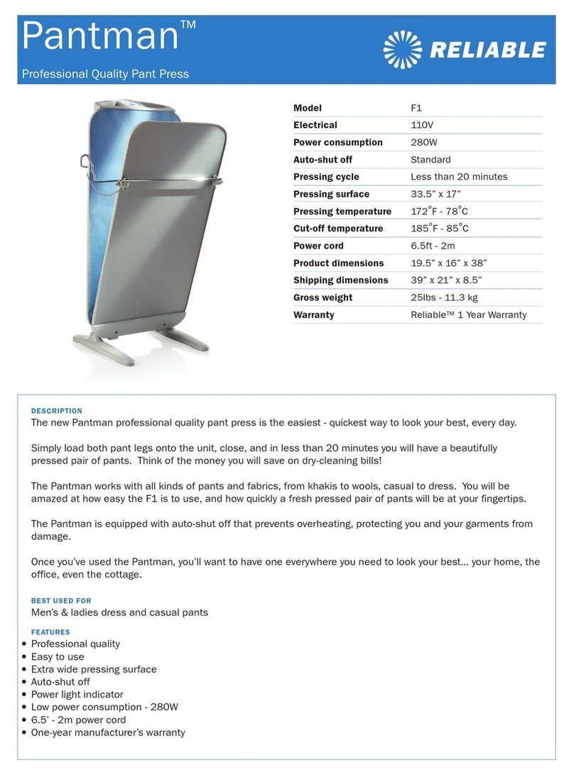 Reliable Pantman F1 Specifications