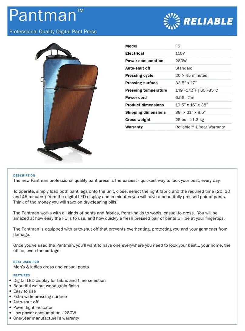 Reliable Pantman F5 Specification sheet