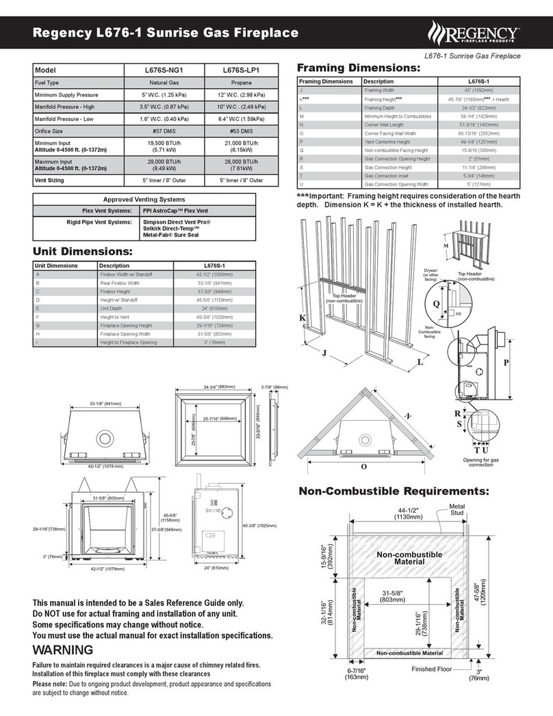 Regency L676S-LP1 Sunrise User manual Regency L676S-LP1 Sunrise User manual