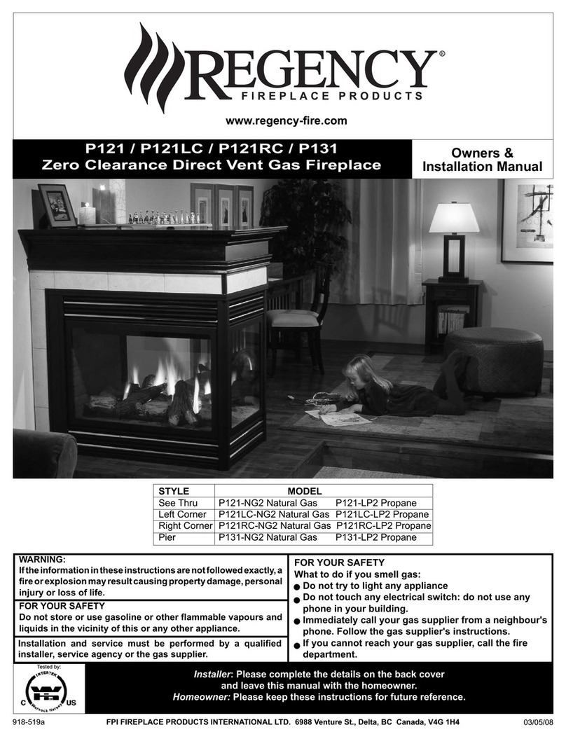 Regency Panorama P121 Quick start guide
