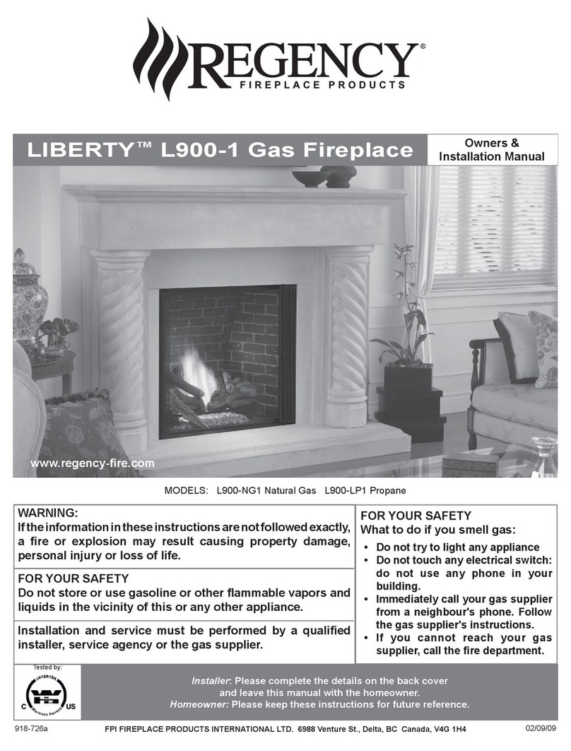 Regency Liberty L900-1 User manual