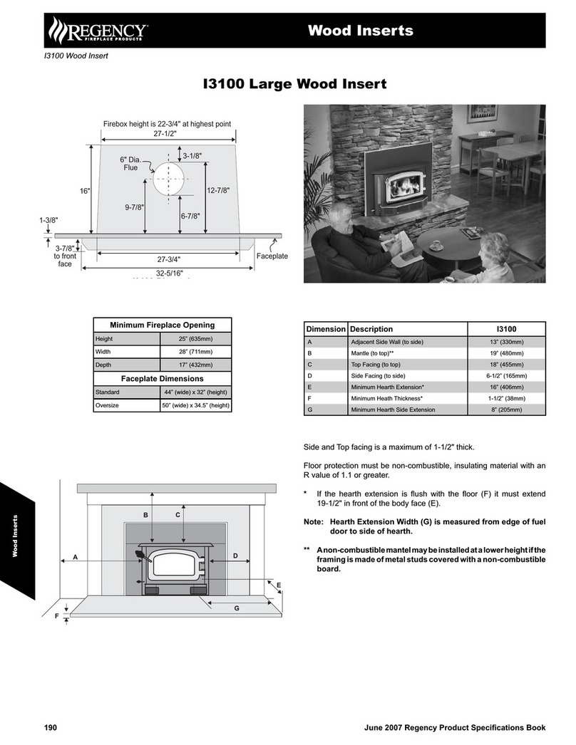 Regency I3100 Installation instructions