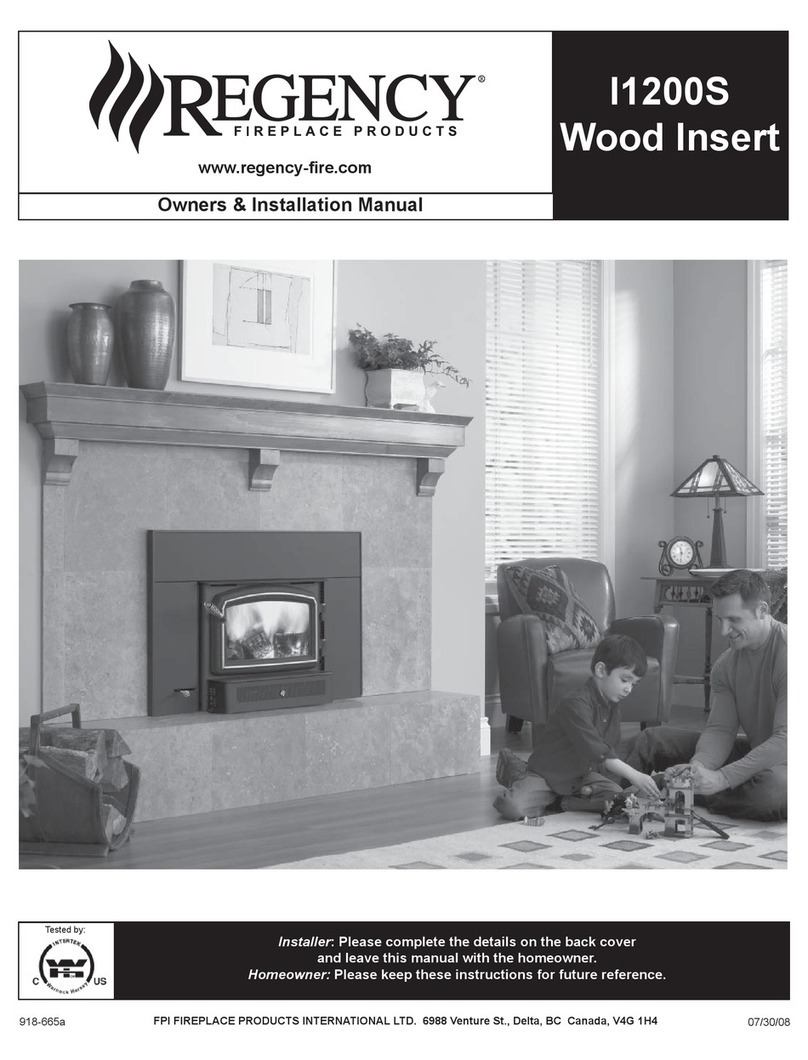 Regency Classic I1200S Owners & installation manual