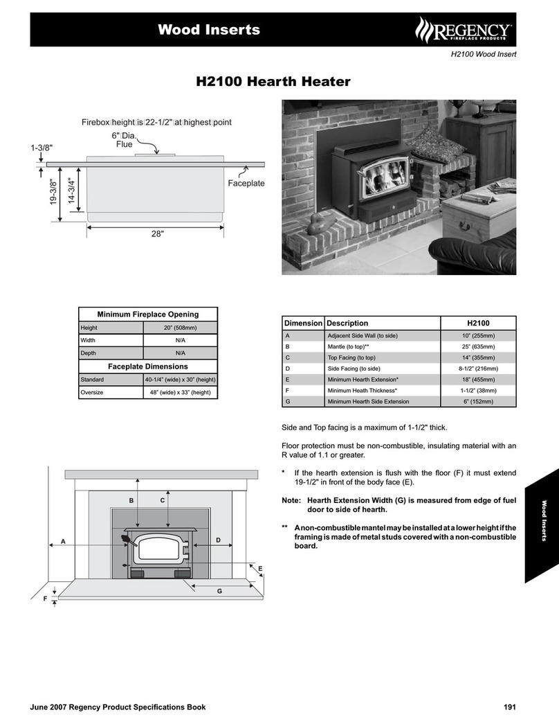 Regency H2100 Specification sheet Regency H2100 Specification sheet