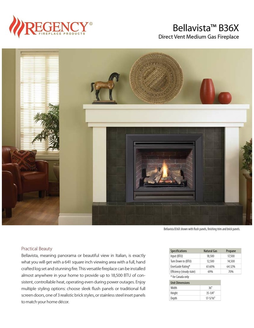 Regency Bellavista B36X Specification sheet Regency Bellavista B36X Specification sheet