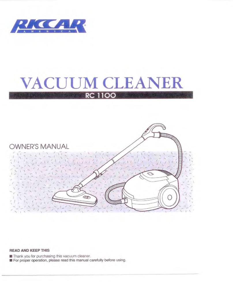 Riccar RC 1100 owner's manual