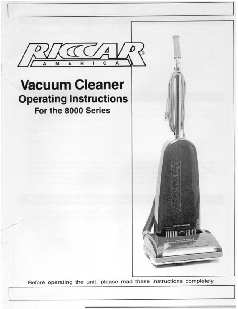 Riccar 8000 series User manual