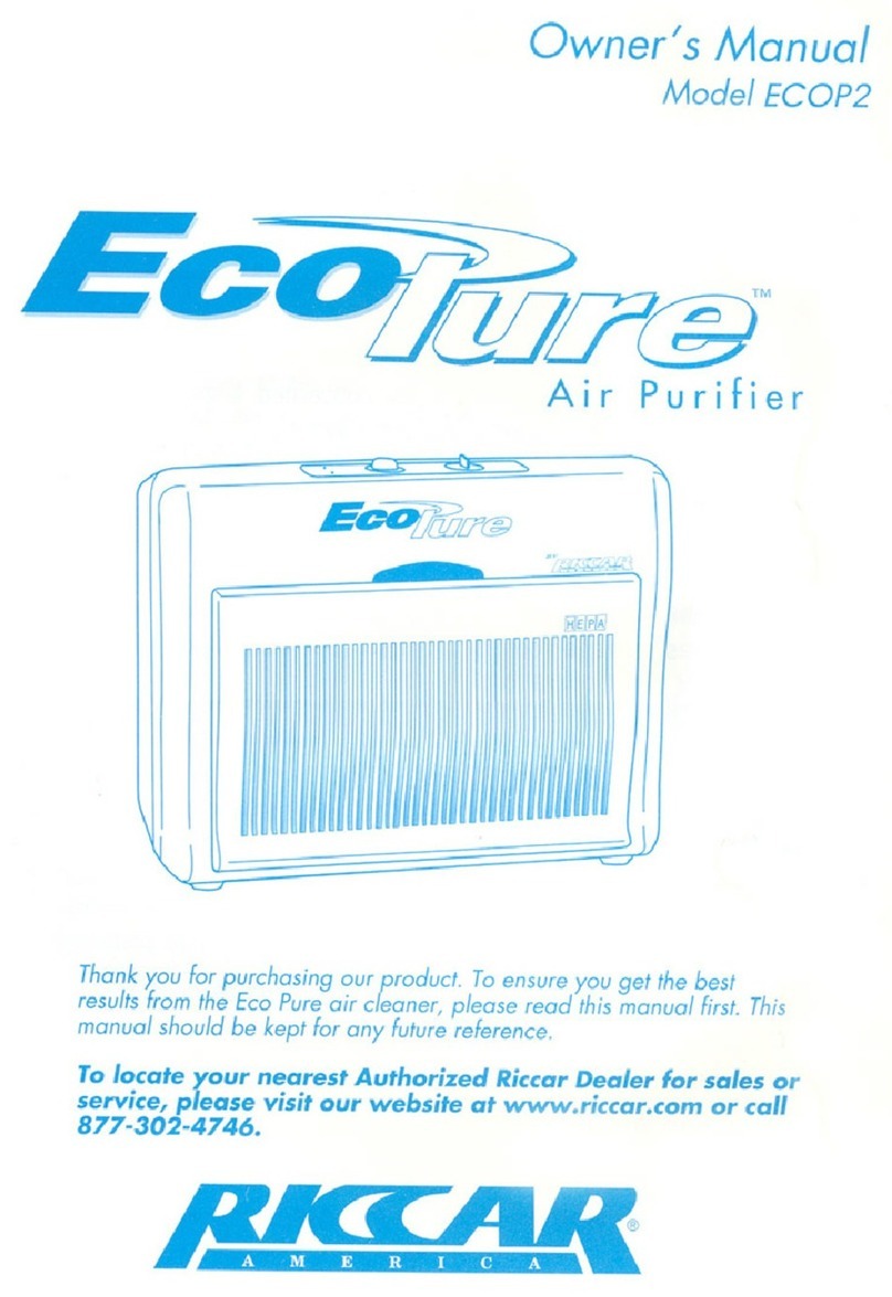Riccar ECOPURE ECOP2 owner's manual
