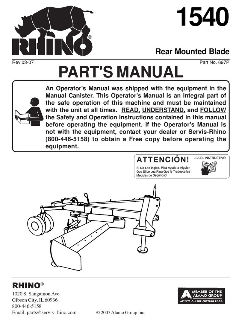 RHINO 1540 parts manual