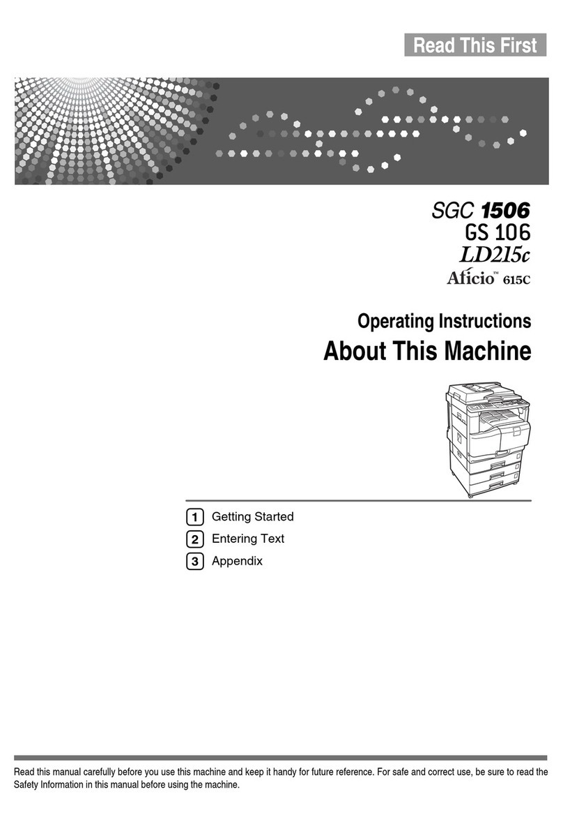 Ricoh Aficio 615C User manual