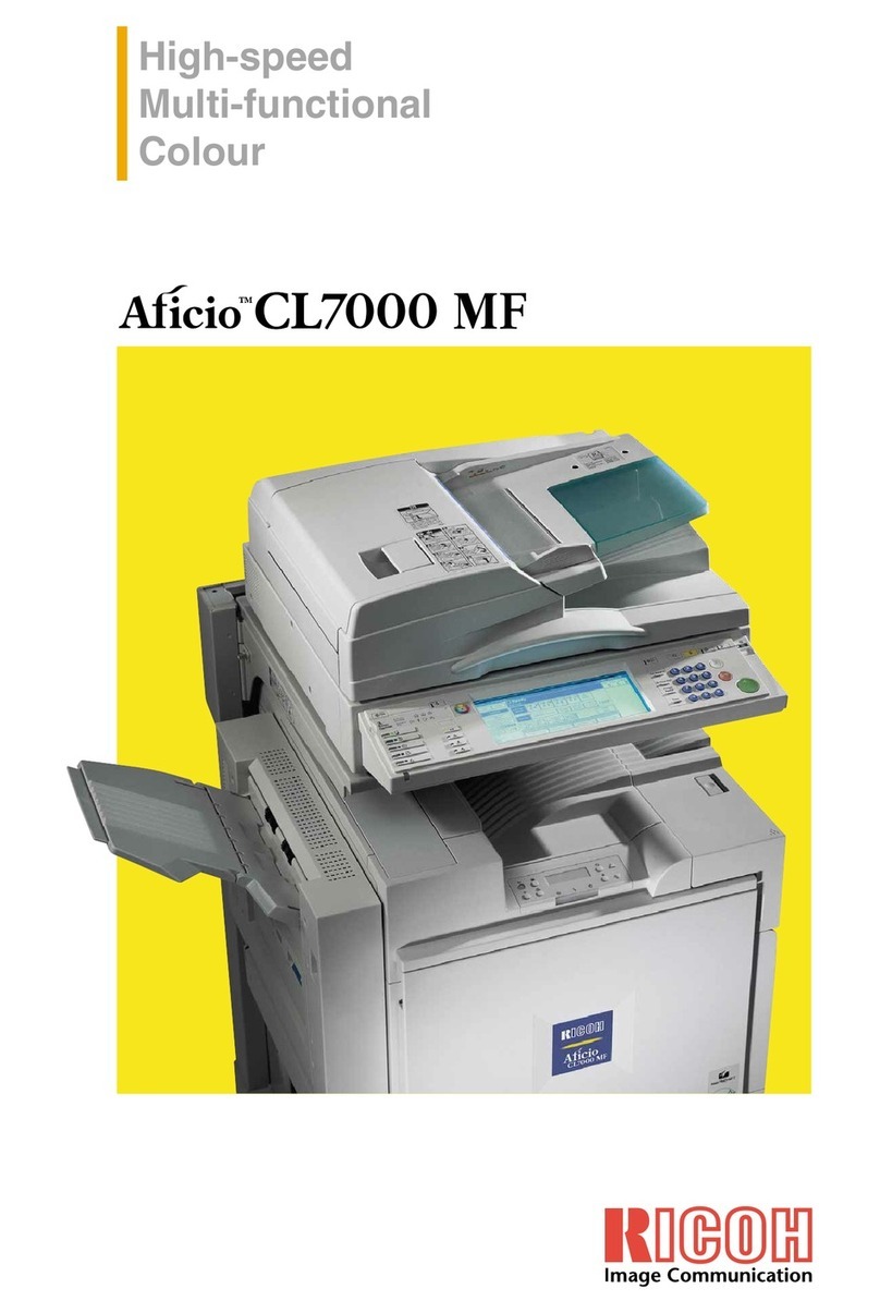 Ricoh Aficio CL7000 MF User manual Ricoh Aficio CL7000 MF User manual