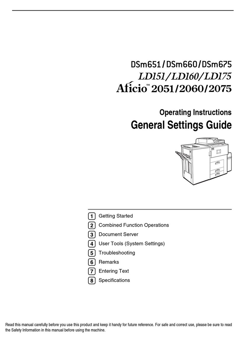 Ricoh Aficio 2075 User manual