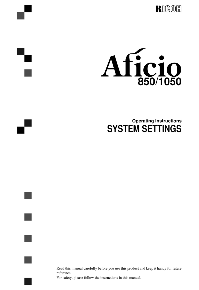 Ricoh Aficio 1050 User instructions