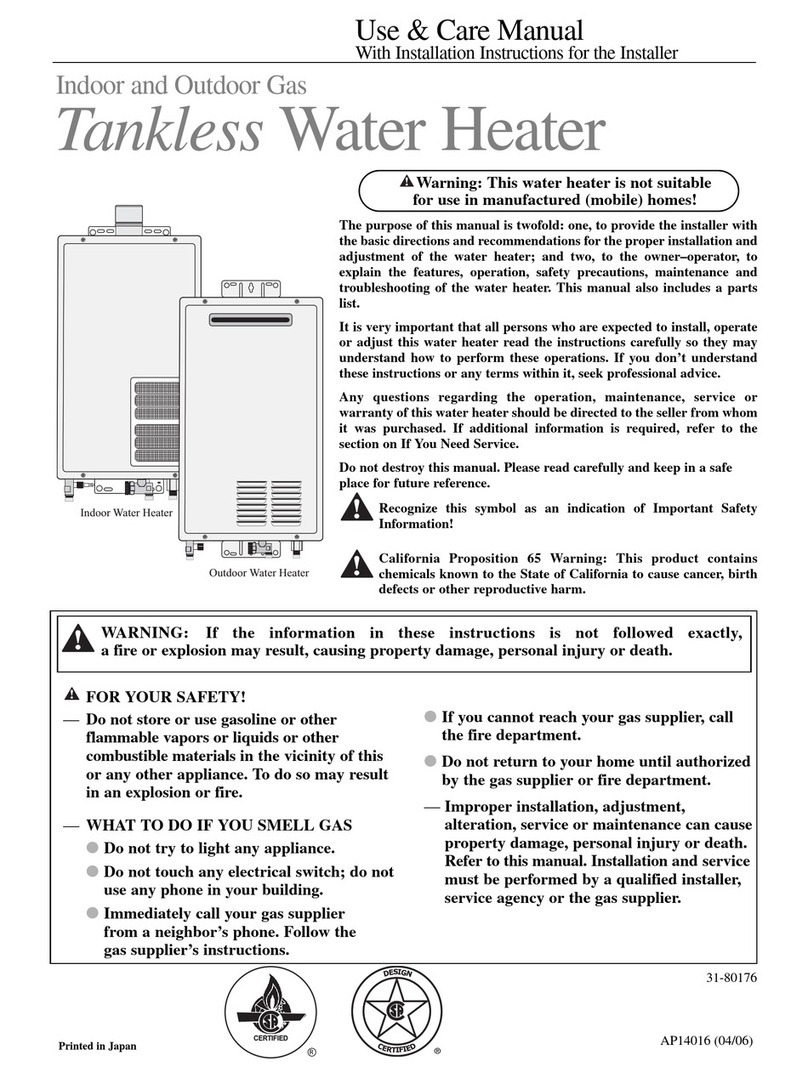 Rheem PH-16(FISN)(FISP) User manual