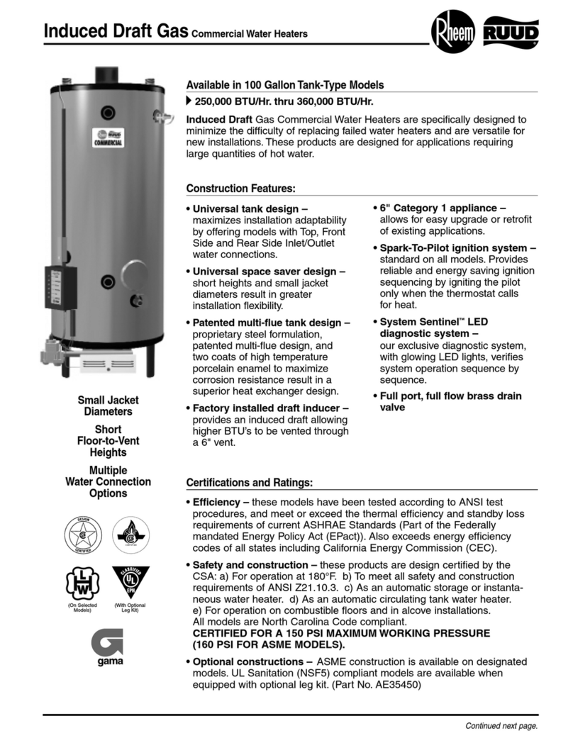 Rheem Induced Draft User manual Rheem Induced Draft User manual