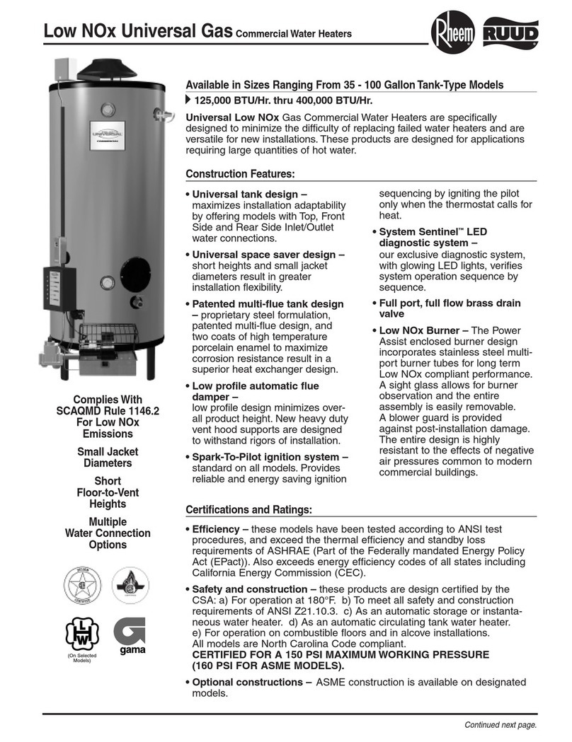 Rheem Low NOX User manual