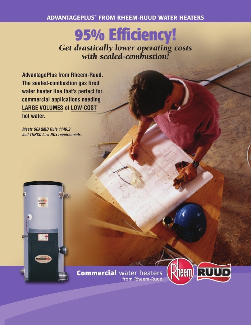 Rheem Advantage Plus User manual Rheem Advantage Plus User manual