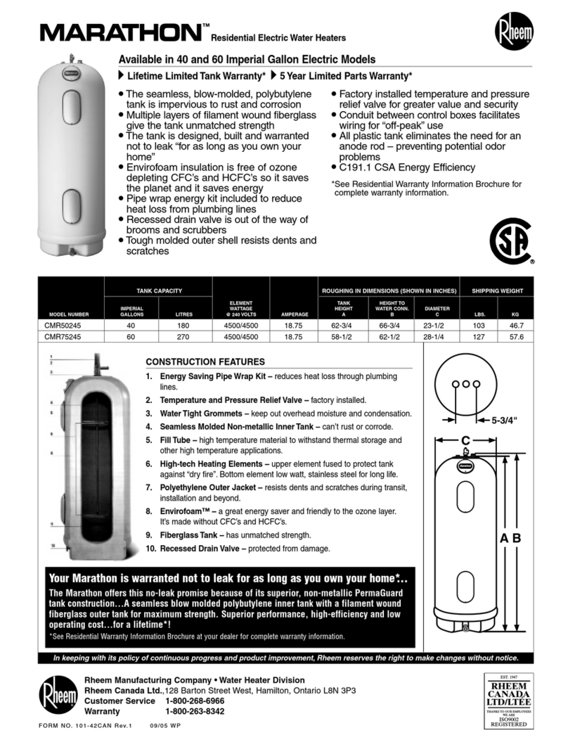 Rheem CMR50245 User manual