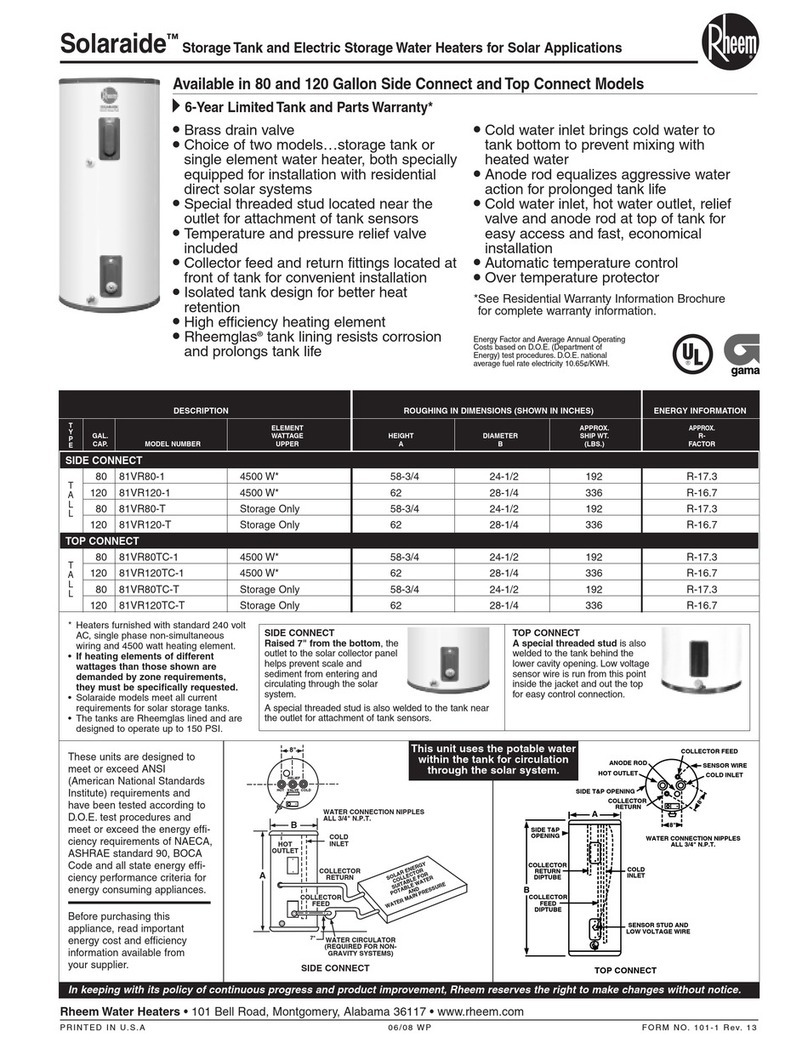 Rheem 81VR120-1 User manual