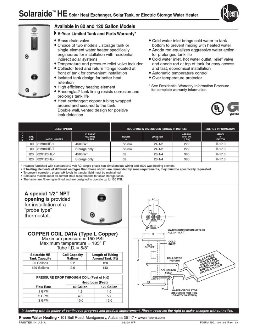 Rheem 81V80HE-1 User manual