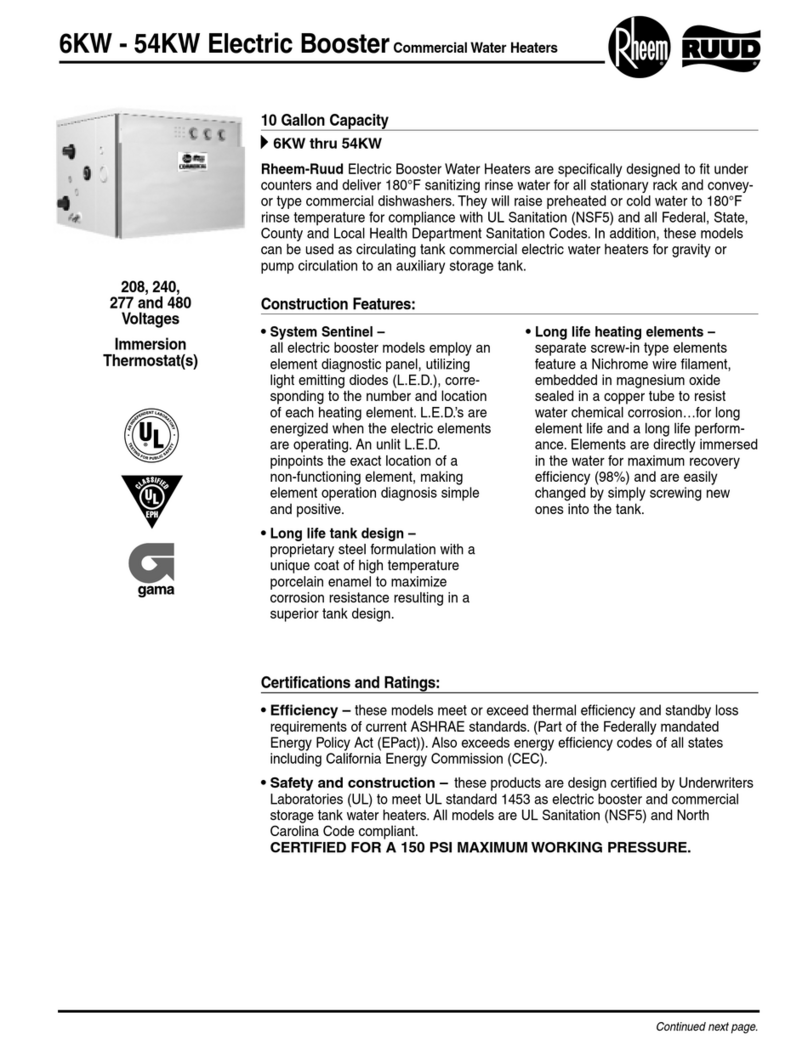 Rheem 54KW User manual