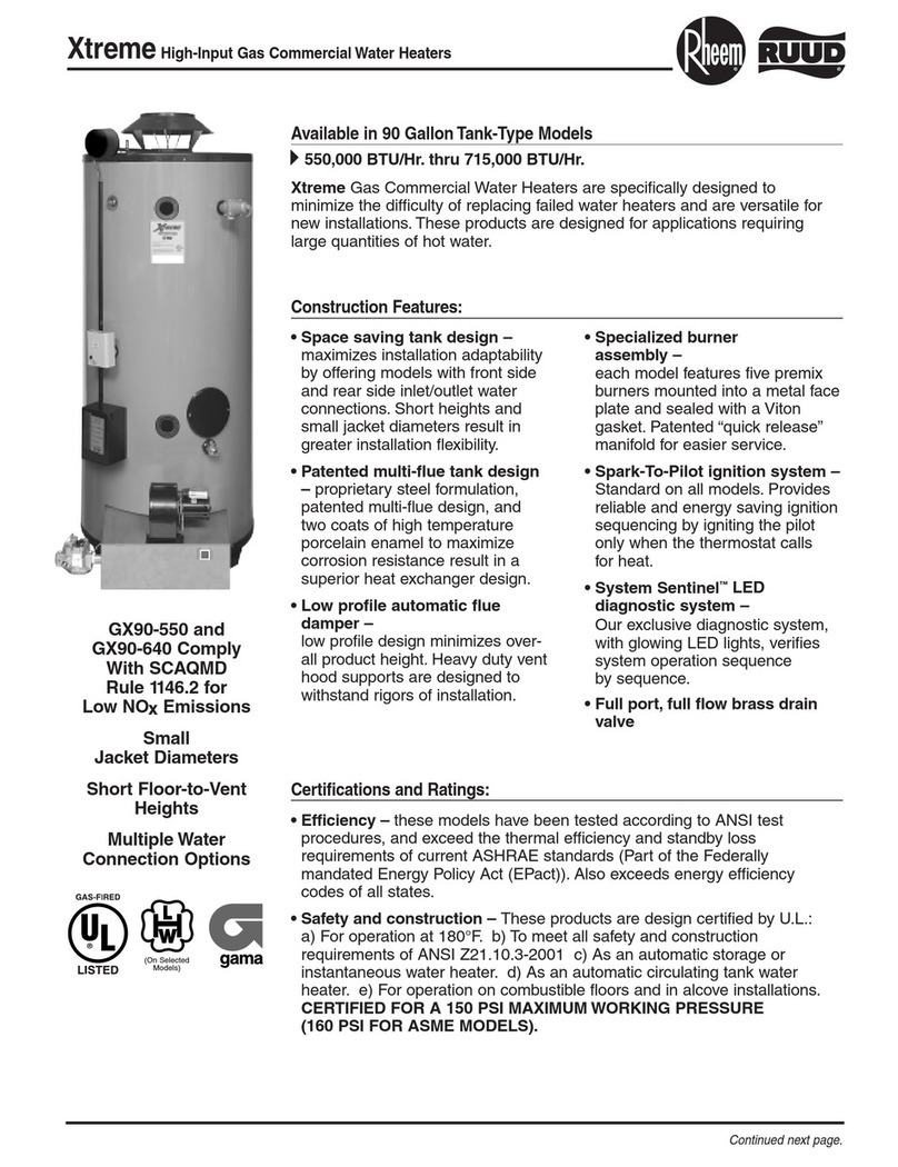 Rheem Xtreme GX90-550 User manual