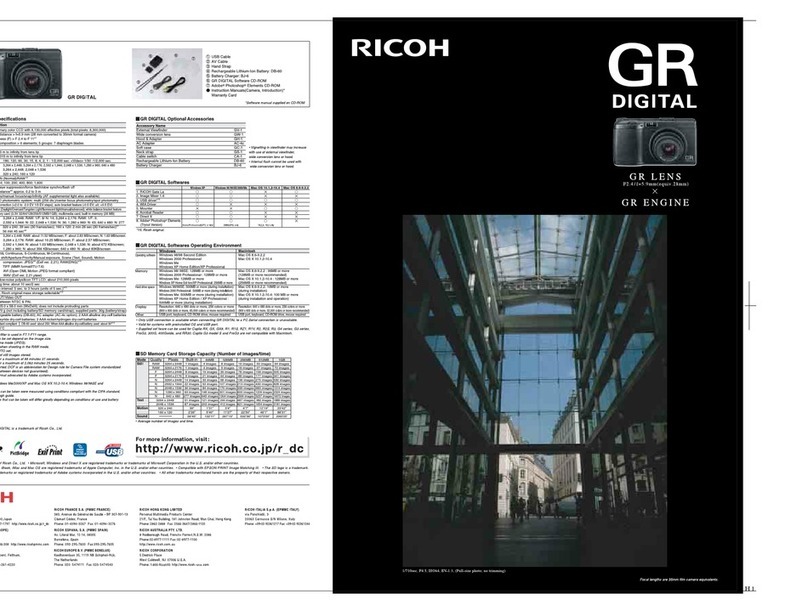 Ricoh GR DIGITAL M User manual